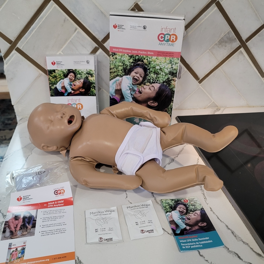 Infant CPR anytime learn practice share. American heart association.